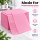 ForPro Pink Dental Bibs Disposable, 3-Ply Waterproof, 13"x18", 125-Count