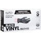 black vinyl gloves