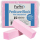 ForPro Pink Pedicure Block 100/180 Grit 15-Count