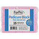 ForPro Pink Pedicure Block 100/180 Grit 15-Count