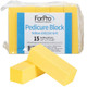 ForPro Yellow Pedicure Block 220/220 Grit 15-Count