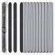 ForPro O-Files Foam Board, 100/180 Grit, Black, Double-Sided Manicure Nail File, 100-Count