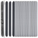 ForPro O-Files Foam Board, 180/400 Grit, Black, Double-Sided Manicure Nail File, 100-Count