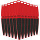 ForPro Pedicure Paddle Foot File, 80/120 Grit, Red, Pedicure File for Heels, 10” L, 12-Pack 