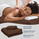 ForPro Premium Microfiber 3-Piece Massage Sheet Set Chocolate