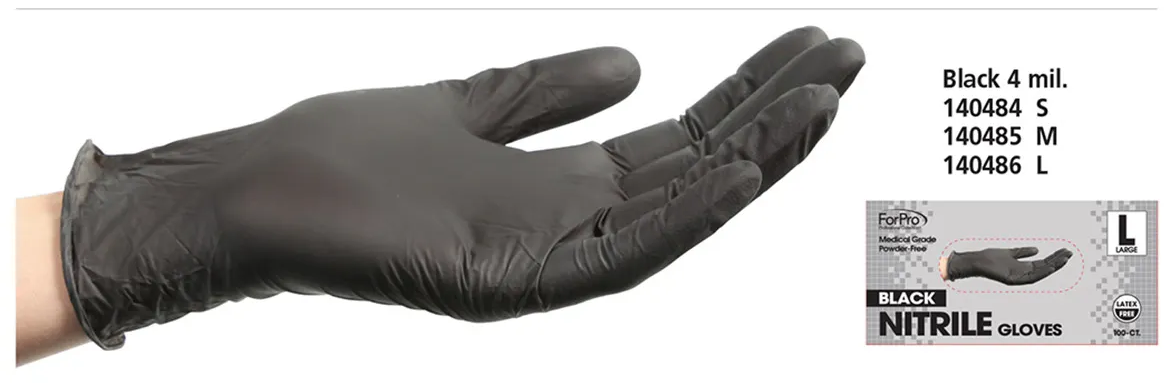Black Nitrile Gloves