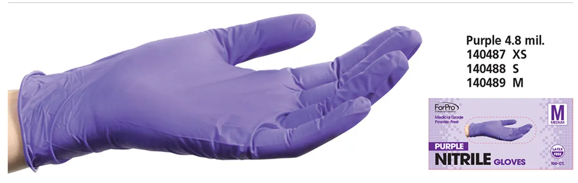 Purple Nitrile Gloves