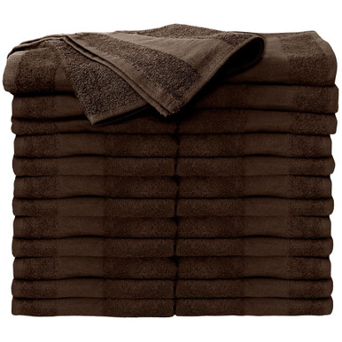 ForPro Premium Bleach Tough Salon Towels Chocolate 24-Count - TNG