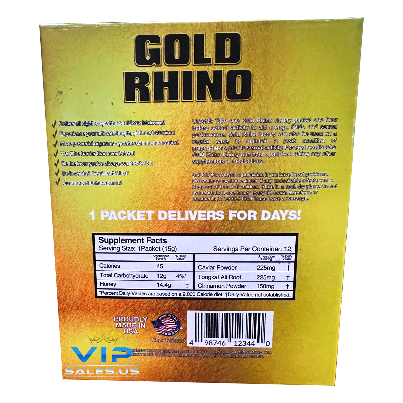 Rhino Gold 9000K Honey Sachet