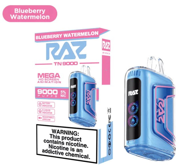 RAZ TN9000 Disposable Vape 9000 Puffs 5ct-Blueberry Watermelon - Vipsales