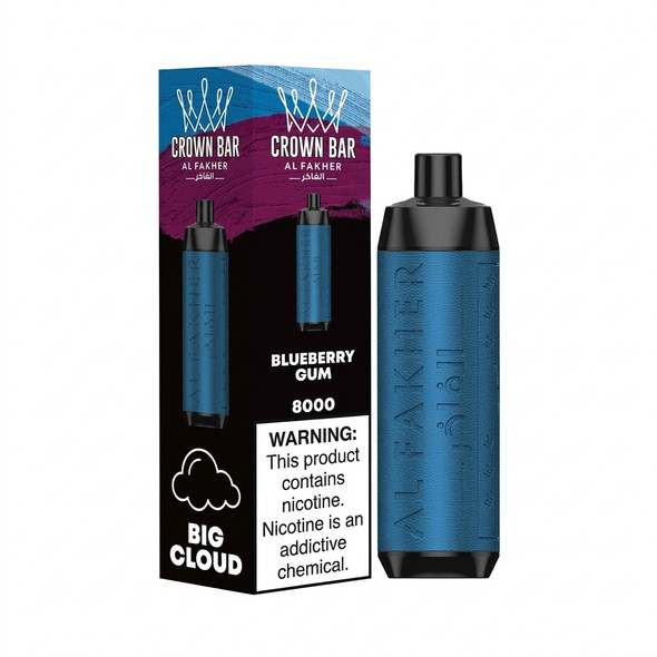 Al Fakher Crown Bar 8000 Puffs Disposable Vape — Blueberry Gum
