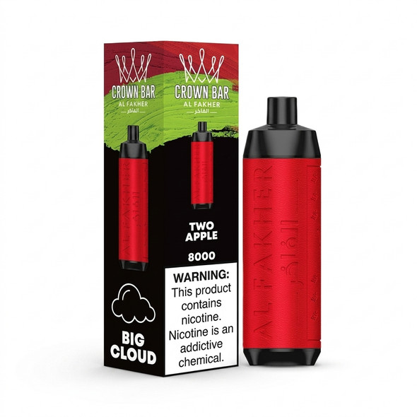 Al Fakher Crown Bar 8000 Puffs Disposable Vape — Two Apple