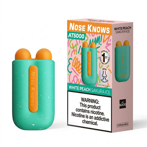 Nose Knows AT5000 Disposable — White Peach Sakura Ice
