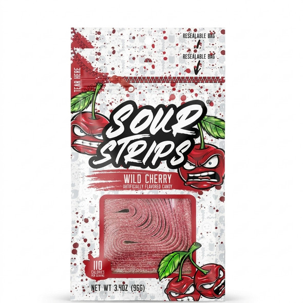 Sour Strips Wild Cherry