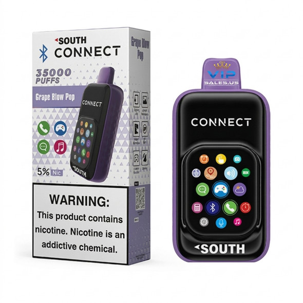 South Connect 35K Puffs 18ML Disposable Vape — Grape Blow Pop