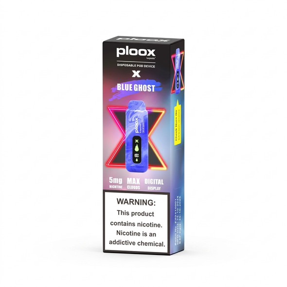 Ploox X Portable Hookah Disposable — Blue Ghost