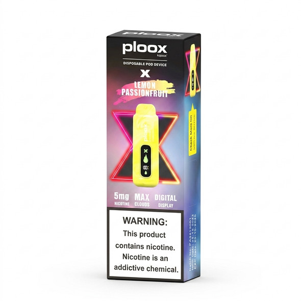 Ploox X Portable Hookah Disposable — Lemon Passionfruit