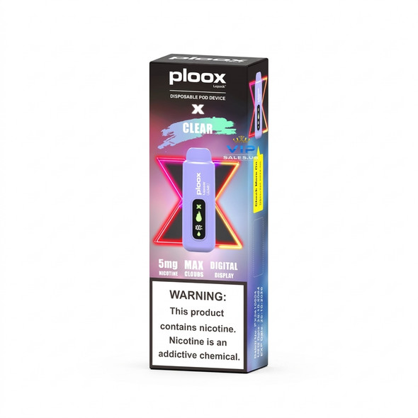Ploox X Portable Hookah Disposable — Clear