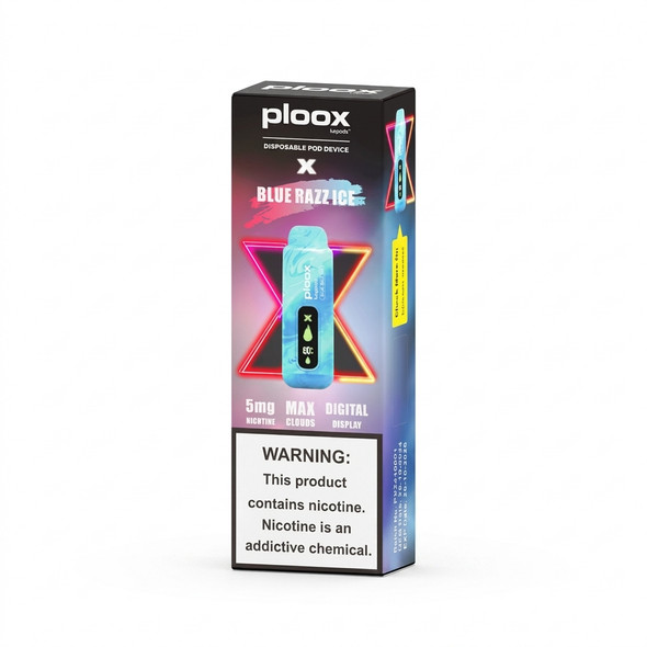 Ploox X Portable Hookah Disposable — Blue Razz Ice