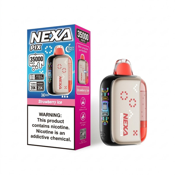 Nexa Pix 35K Disposable Vape 16ml 5% (35000 Puffs) — Strawberry Ice