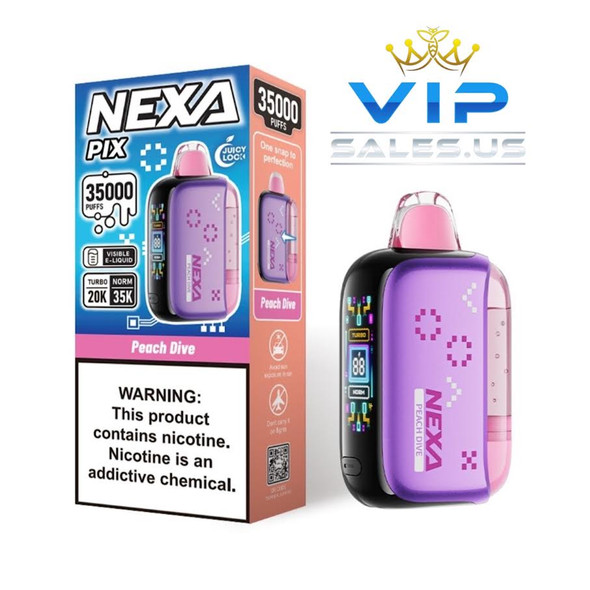 NEXA PIX 35K Disposable Vape 16ml 5% (35000 Puffs)  PEACH DIVE