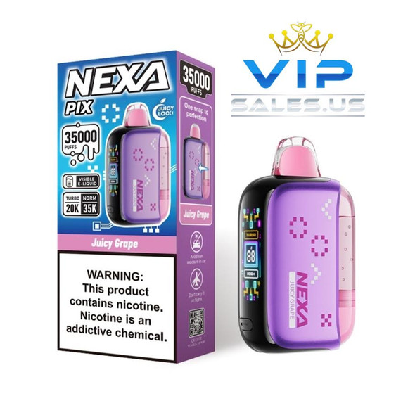 NEXA PIX 35K Disposable Vape 16ml 5% (35000 Puffs) JUICY GRAPE