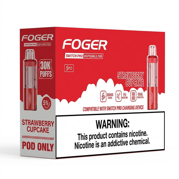 Foger Switch Pro 30K Disposable Pods — Strawberry Cupcake