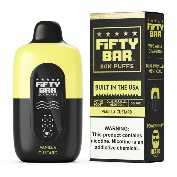 Fifty Bar 20K Disposable — Vanilla Custard