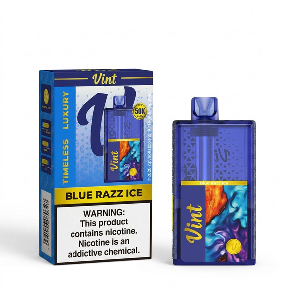 Vint 50K Disposable 5% — Blue Razz Ice