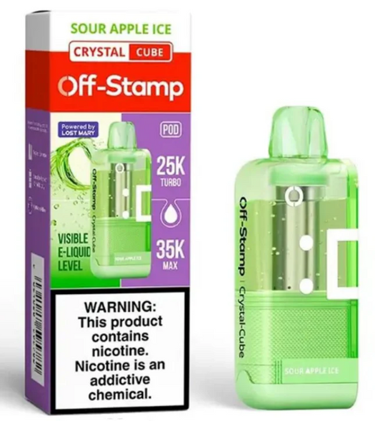 sour apple ice Off Stamp X-Cube Crystal Cube Pod