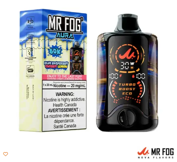 Mr Fog Aura Blue Raspberry Cherry Lemon