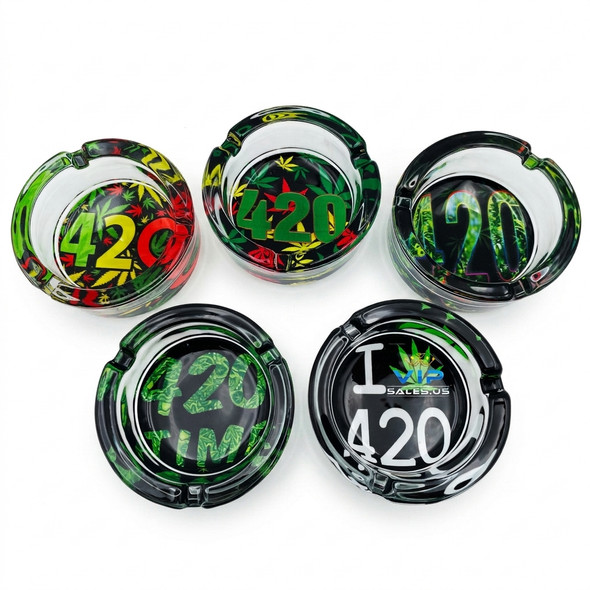 GooSticks Glass Ashtray — 420 Design (6 CT)