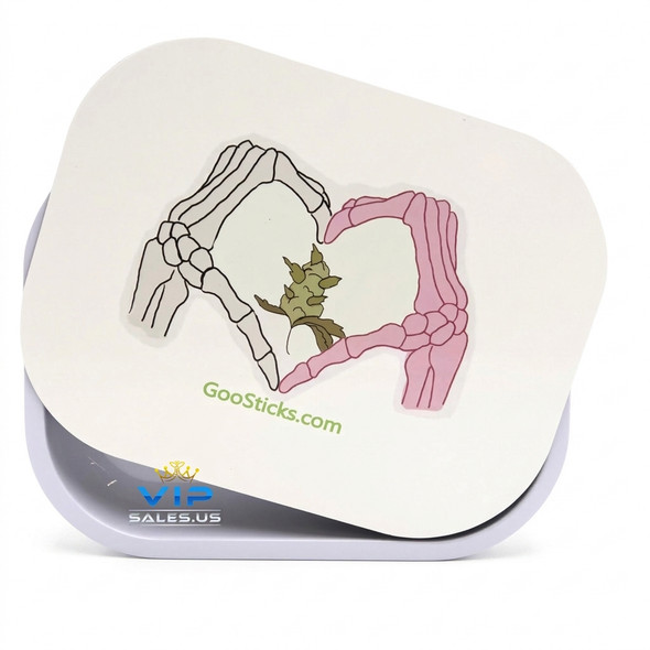 GooSticks Metal Rolling Tray With Magnetic Cover — Design 14 (Small)