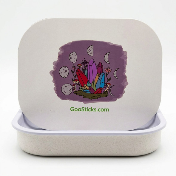 GooSticks Metal Rolling Tray With Magnetic Cover — Design 5 (Large)