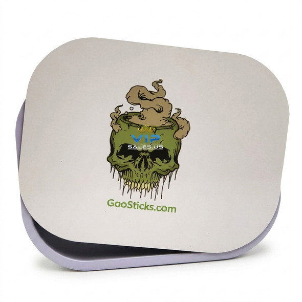 GooSticks Metal Rolling Tray With Magnetic Cover — Design 10 (Large)