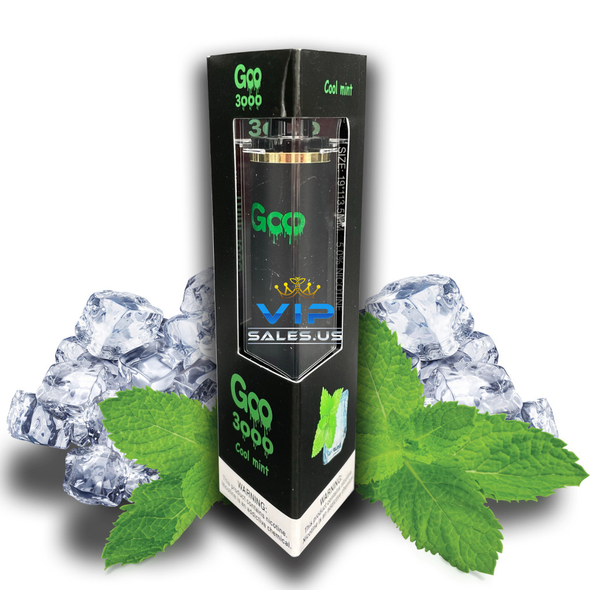 GOO DISPOSIBLES VAPE 3000 PUFFS COOL MINT 10CT DISPLAY