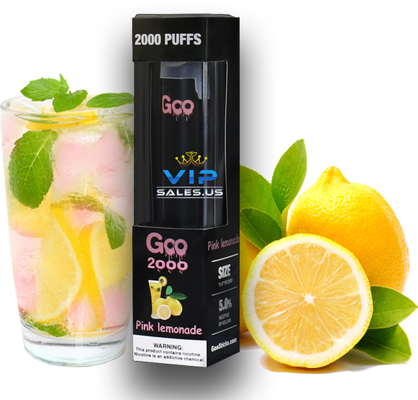 GOO DISPOSIBLES VAPE 2000 PUFFS STRAWBERRY LEMONADE