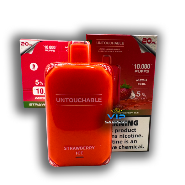 Untouchable Strawberry Ice Disposibles Vape 10,000 Puffs