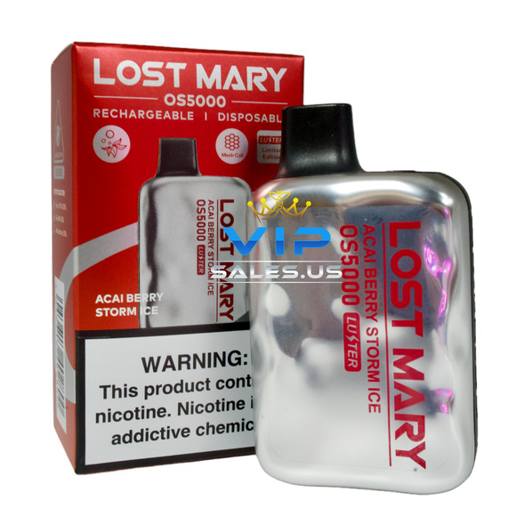 Lost Mary OS5000 Disposable Vape 5% Nicotine Acai Berry Storm Ice