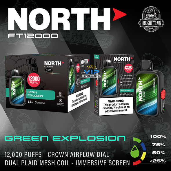 North FT12000 Disposable Vape -Green Explosion