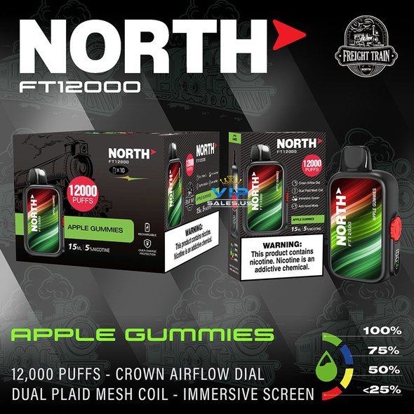 North FT12000 Disposable Vape -Apple Gummies