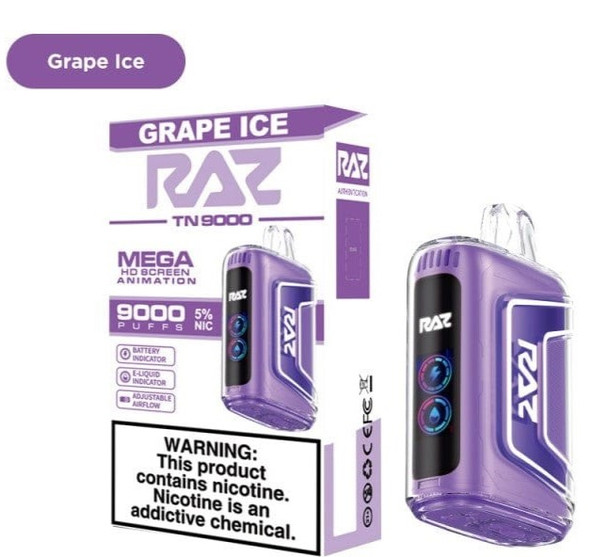 RAZ TN9000 Disposable Vape 9000 Puffs 5ct-Grape Ice