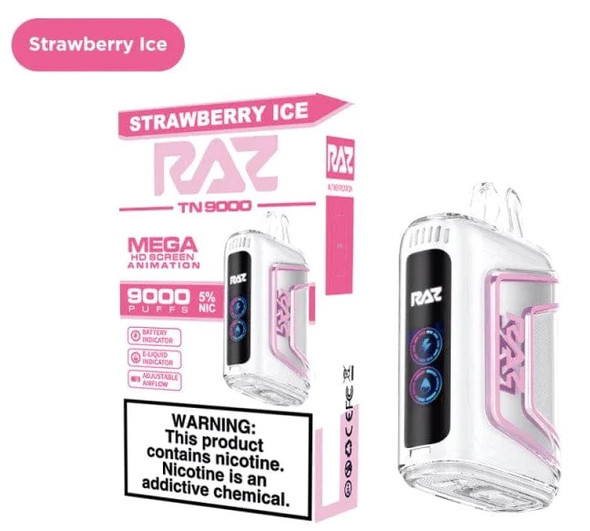 RAZ TN9000 Disposable Vape 9000 Puffs 5ct-Strawberry Ice