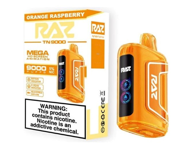 RAZ TN9000 Disposable Vape 9000 Puffs 5CT-Orange Raspberry