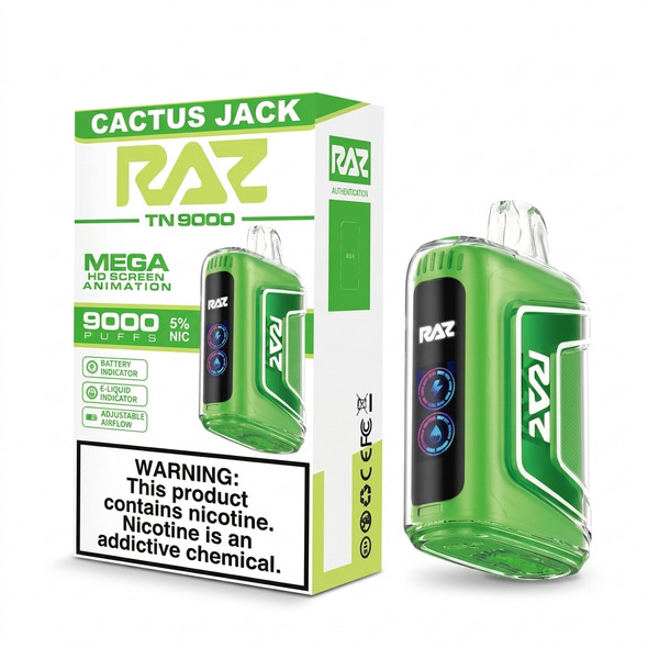 Raz TN9000 Disposable Vape 9000 Puffs — Cactus Jack (5 CT)