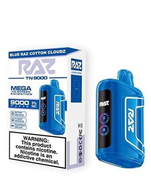 RAZ TN9000 Disposable Vape 9000 Puffs 5CT- Blue Raz Cloudz