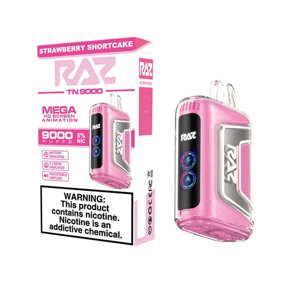 RAZ TN9000 Disposable Vape 9000 Puffs 5CT- Strawberry Shortcake