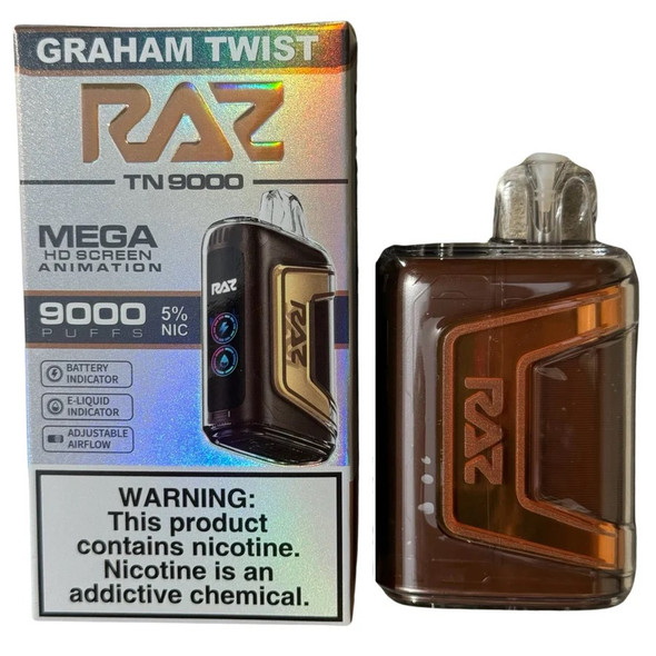 RAZ TN9000 Disposable Vape 9000 Puffs 5CT - Graham Twist