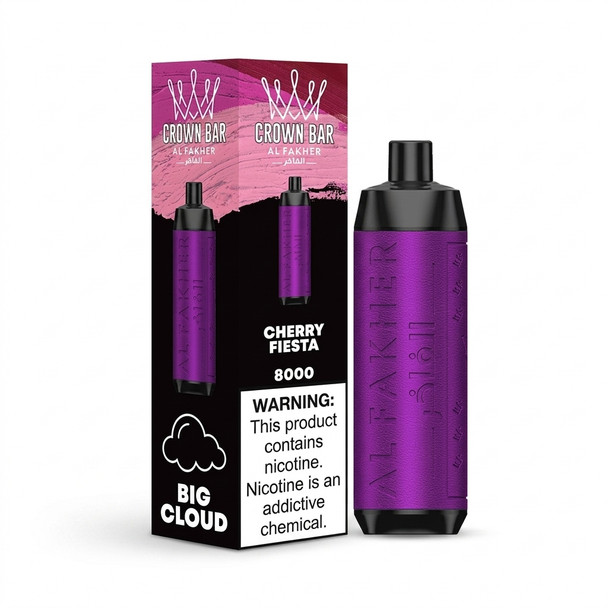 Al Fakher Crown Bar 8000 Puffs Disposable Vape — Cherry Fiesta