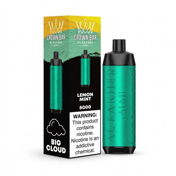 Al Fakher Crown Bar 8000 Puffs Disposable Vape — Lemon Mint